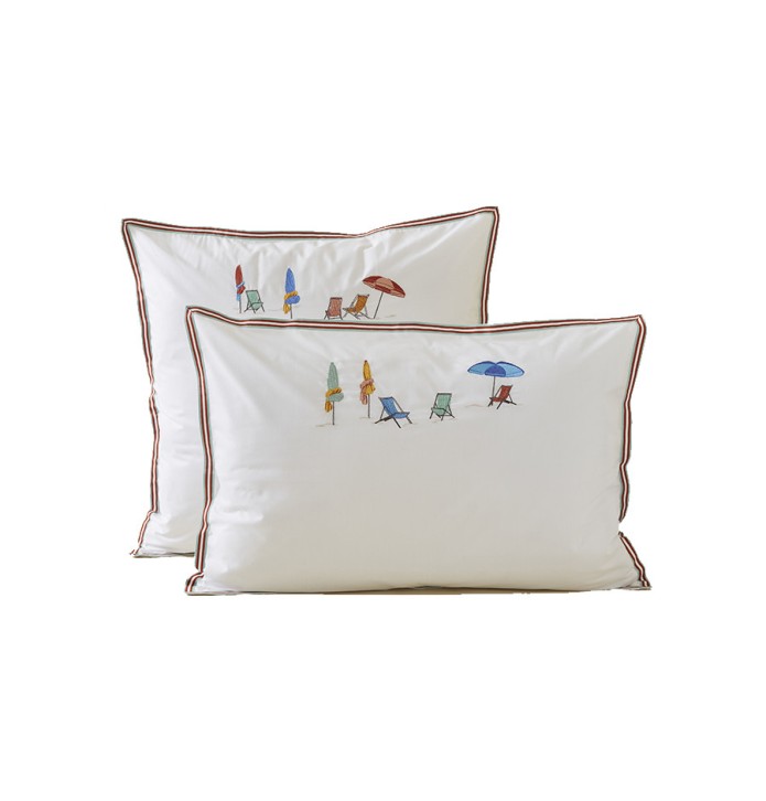 Taie d'oreiller percale Plein Soleil Sylvie Thiriez - Blancollection