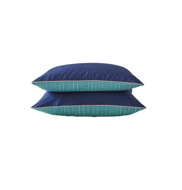 Parure de lit percale Océan Sylvie Thiriez - Blancollection