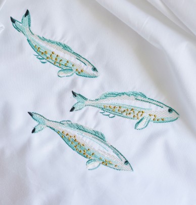 Drap percale Au fil de l'eau Sylvie Thiriez