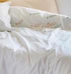 Parure de lit percale Au fil de l'eau Sylvie Thiriez - Blancollection