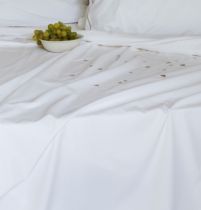 Housse de couette percale Jolis Coeurs Sylvie Thiriez - Blancollection