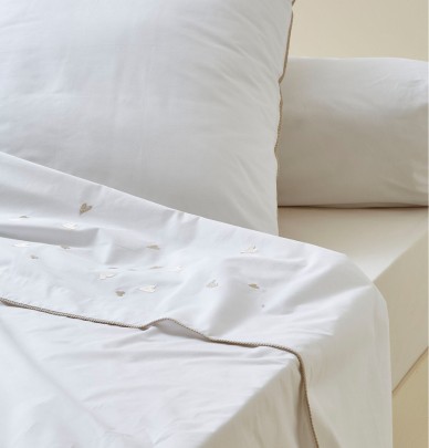 Drap percale Jolis Coeurs Sylvie Thiriez