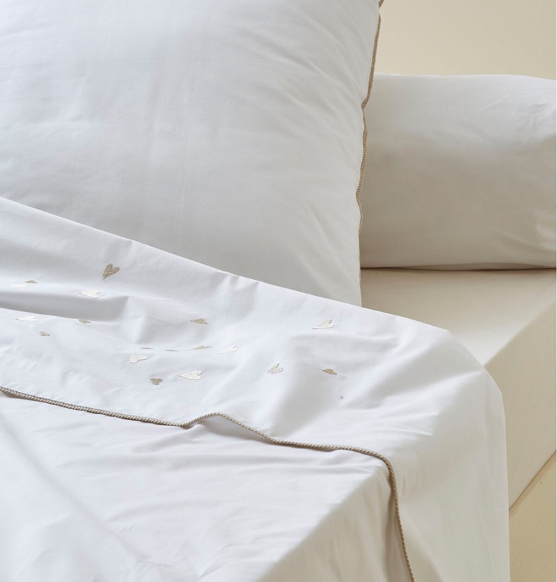 Drap percale Jolis Coeurs Sylvie Thiriez
