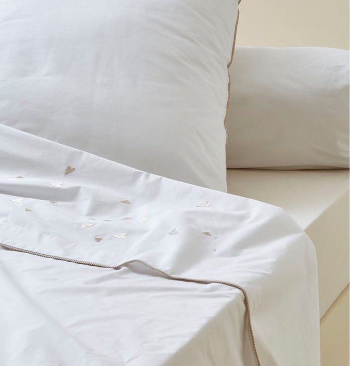 Drap percale Jolis Coeurs Sylvie Thiriez Drap percale Jolis Coeurs Sylvie Thiriez