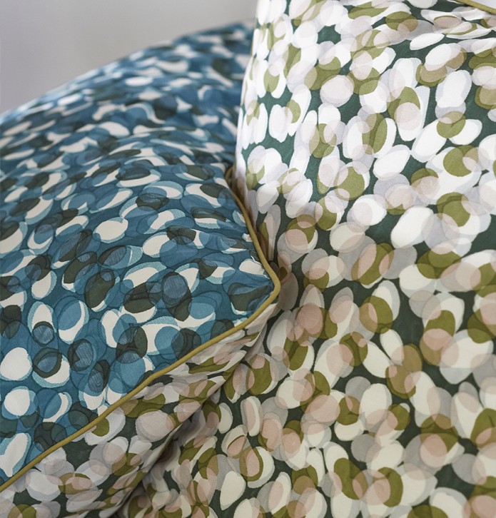 Parure de lit percale Ricochet Sylvie Thiriez - Blancollection