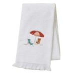 Serviette de toilette Plein Soleil blanc Sylvie Thiriez