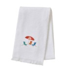 Drap de douche Plein Soleil blanc Sylvie Thiriez