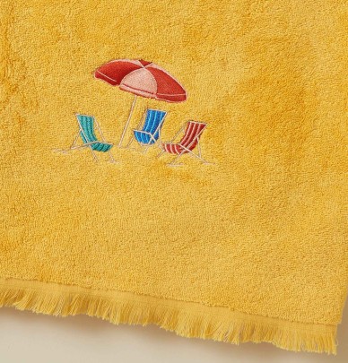 Drap de douche Plein Soleil mangue Sylvie Thiriez