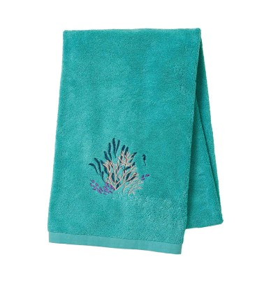 Serviette de toilette Océan aqua Sylvie Thiriez