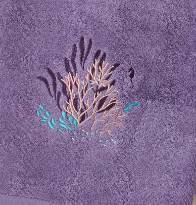 Serviette de toilette Océan violet Sylvie Thiriez