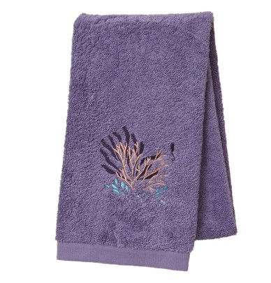 Serviette de toilette Océan violet Sylvie Thiriez