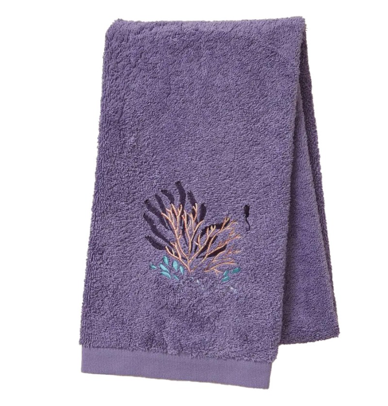 Serviette de toilette Océan violet Sylvie Thiriez