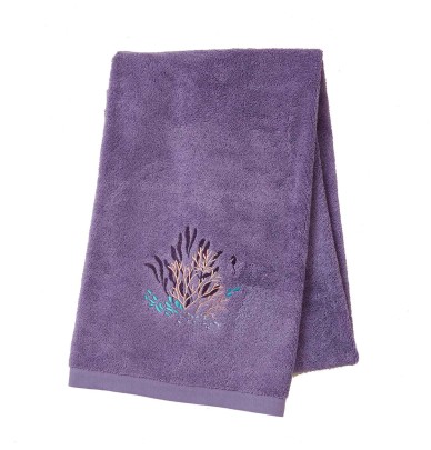 Drap de douche Océan violet Sylvie Thiriez
