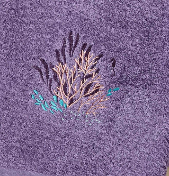 Drap de bain Océan aqua Sylvie Thiriez - Blancollection