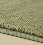 Tapis de bain coton peigné 1000g/m2 Confort vert vétiver Sylvie Thiriez - Blancollection