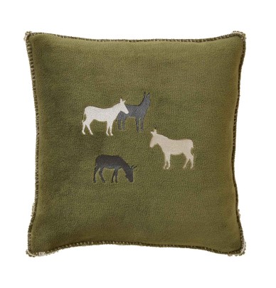 Housse coussin polaire RDV au pré Sylvie Thiriez