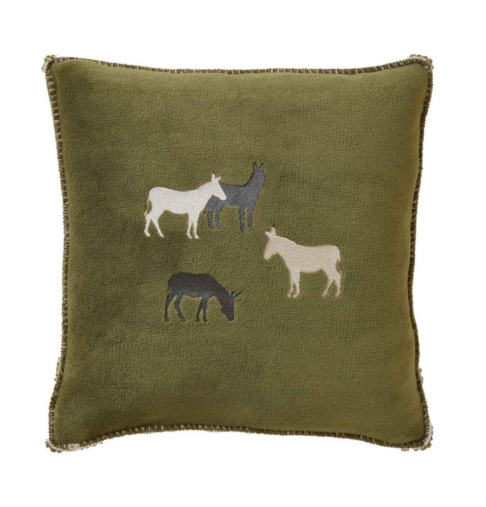 Housse coussin polaire RDV au pré Sylvie Thiriez