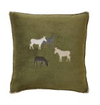 Housse coussin polaire RDV au pré Sylvie Thiriez