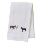 Serviette de toilette RDV au pré blanc Sylvie Thiriez