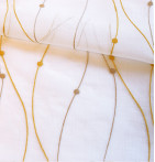 Paire de vitrages Flot jaune Qabane - Blancollection