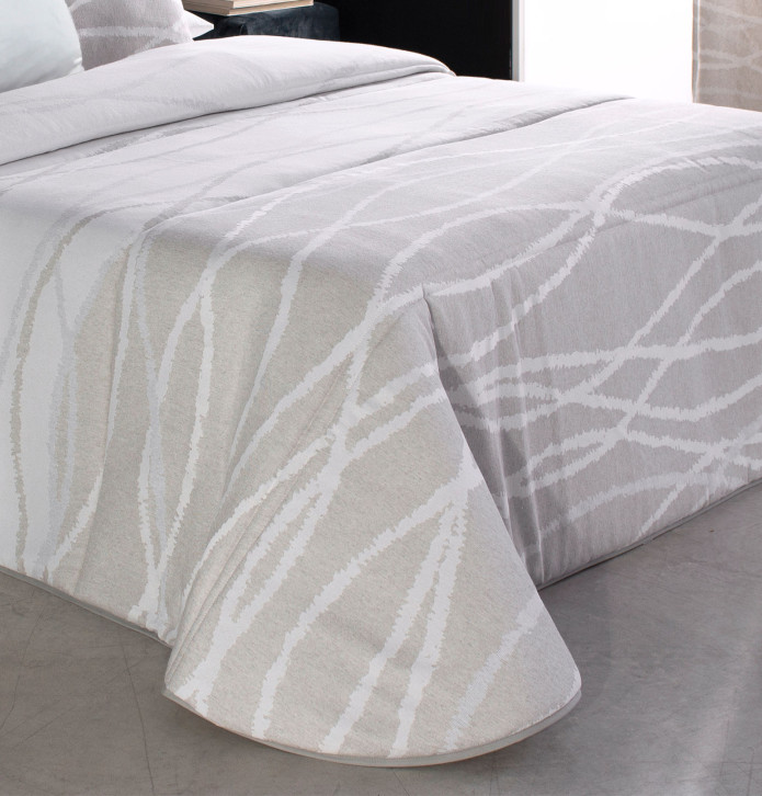 Couvre lit matelassé jacquard Dalle Reig Marti - Blancollection