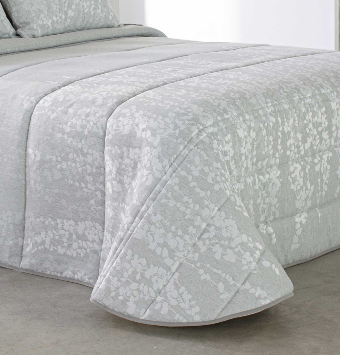 Couvre lit matelassé jacquard Neil gris Reig Marti - Blancollection