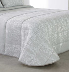 Couvre lit matelassé jacquard Neil gris Reig Marti - Blancollection