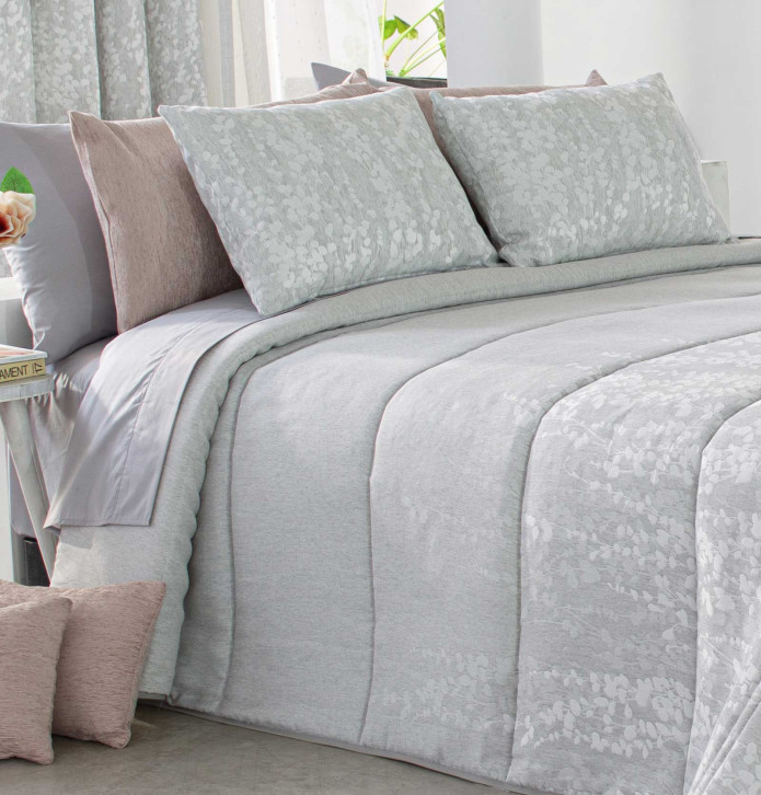 Couvre lit matelassé jacquard Neil gris Reig Marti - Blancollection