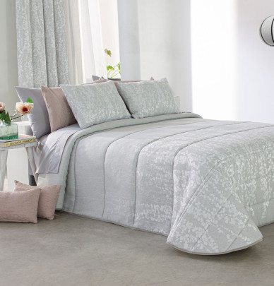 Couvre lit matelassé jacquard Neil gris Reig Marti