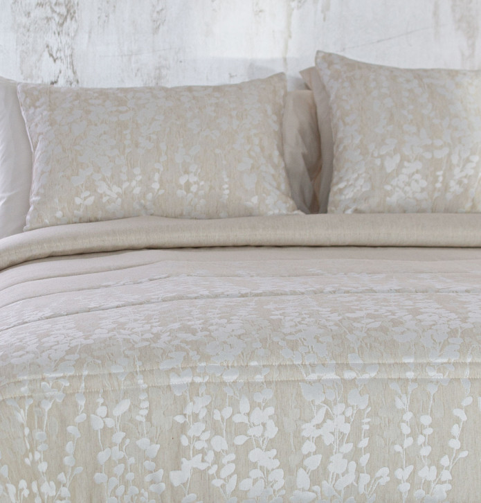 Couvre lit matelassé jacquard Neil beige Reig Marti - Blancollection