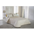 Couvre lit matelassé jacquard Neil beige Reig Marti - Blancollection