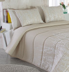 Couvre lit matelassé jacquard Neil beige Reig Marti - Blancollection