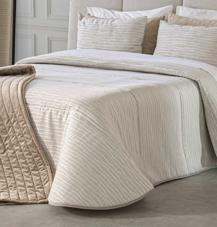 Couvre lit matelassé jacquard Kirk lin Reig Marti - Blancollection