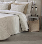 Couvre lit matelassé jacquard Kirk lin Reig Marti - Blancollection