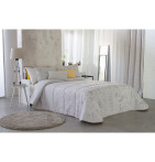 Couvre lit matelassé jacquard Levi beige Reig Marti - Blancollection