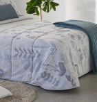 Couvre lit matelassé jacquard Levi bleu Reig Marti - Blancollection