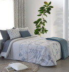 Couvre lit matelassé jacquard Levi bleu Reig Marti
