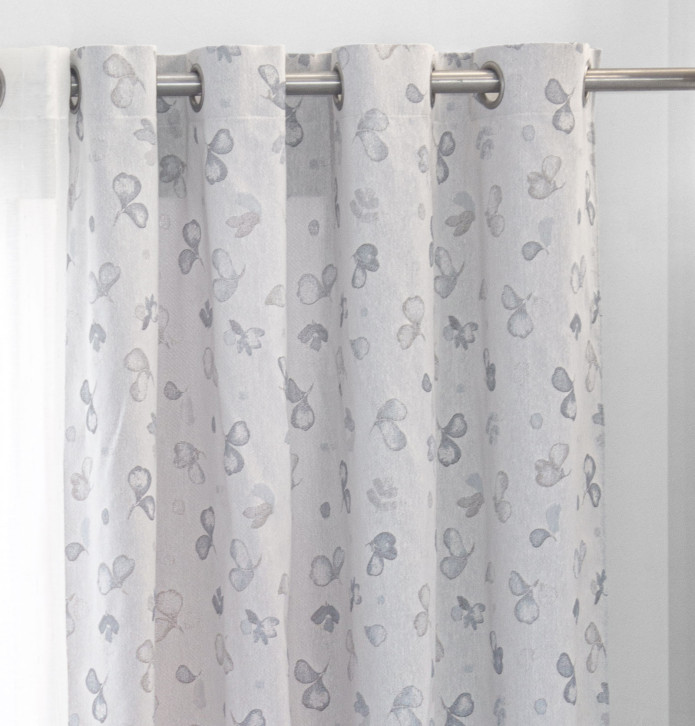 Rideau jacquard Levi bleu Reig Marti - Blancollection