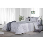 Couvre lit matelassé imprimé Amilly gris Reig Marti - Blancollection