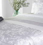 Couvre lit matelassé imprimé Amilly gris Reig Marti - Blancollection