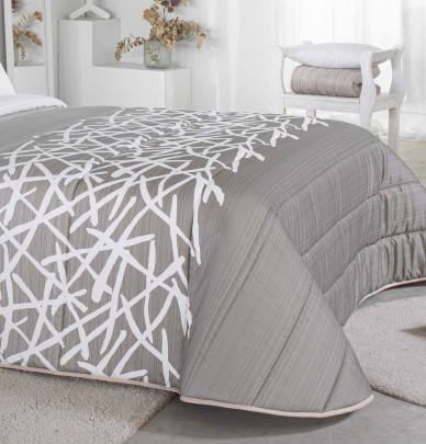Couvre lit matelassé Glaston taupe Reig Marti