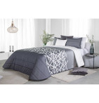 Couvre lit matelassé imprimé Glaston gris Reig Marti - Blancollection
