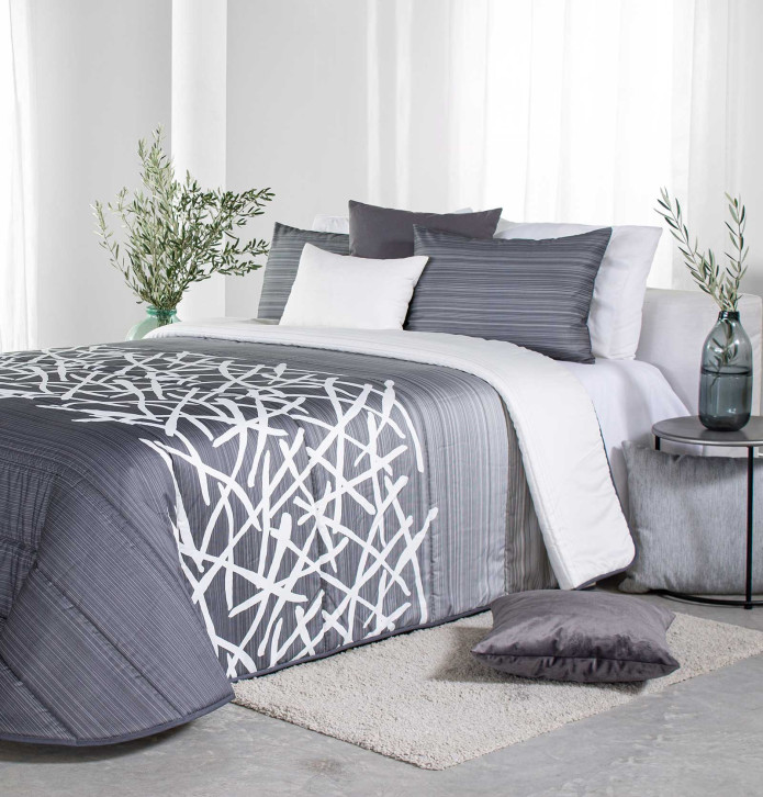 Couvre lit matelassé Glaston gris Reig Marti