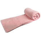 Couverture polaire peluche 450g/m² rose Ourson