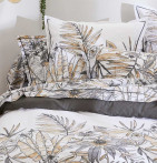 Parure housse de couette + taie Sumatra fusain Soldes Tradilinge -30% - Blancollection