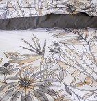 Parure housse de couette + taie Sumatra fusain Soldes Tradilinge -30% - Blancollection