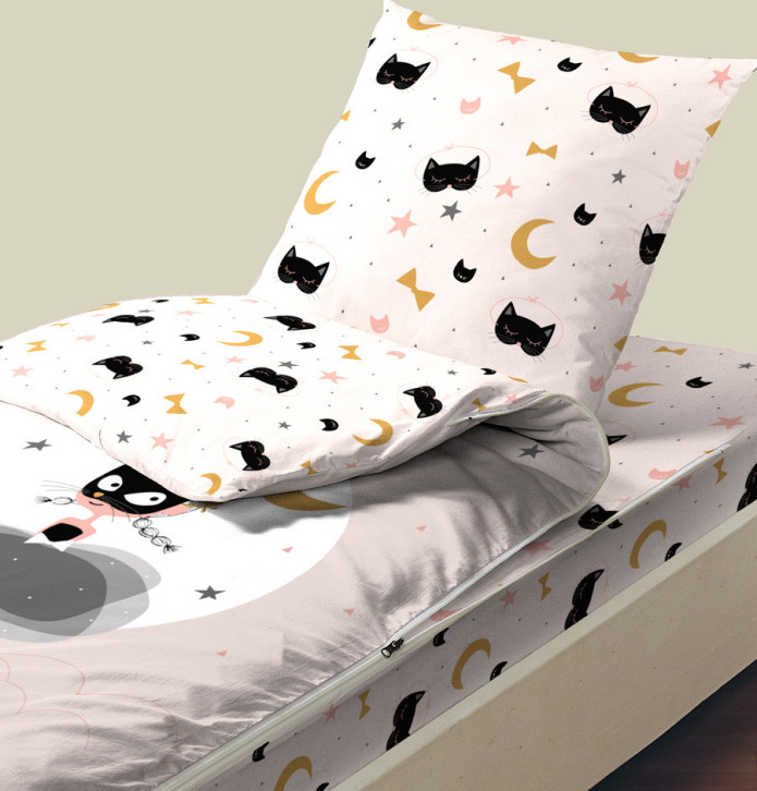 Caradou sans couette Chat Bleu Câlin Caradou sans couette Chat Bleu Câlin