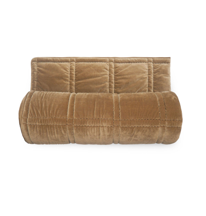 Couvre lit velours Nanook camel Vent du Sud
