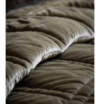 Couvre-lit velours matelassé Nanook kaki Vent du Sud - Blancollection