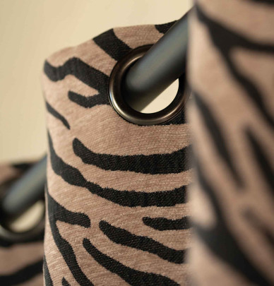 Rideau jacquard Mombassa noir Qabane